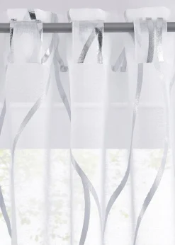 Voilage transparent à imprimé brillant (1 pce)