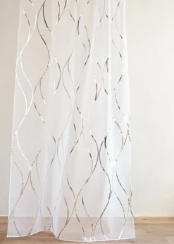 Voilage transparent à imprimé brillant (1 pce)