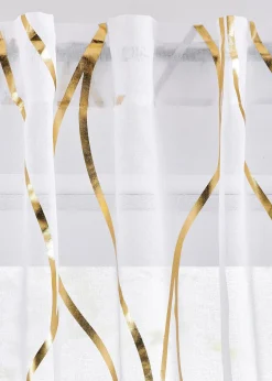 Voilage transparent à imprimé brillant (1 pce)