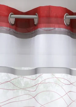 Voilage transparent à rayures horizontales (1 pce)