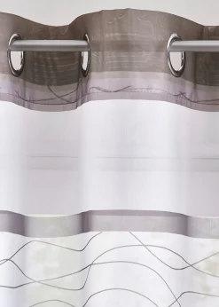 Voilage transparent à rayures horizontales (1 pce)