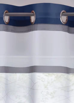 Voilage transparent à rayures horizontales (1 pce)